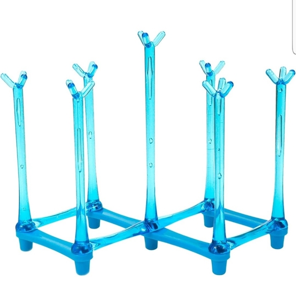 *FWP!~BLUE Strainer Stand, Retractable Cup/Bag Drying Rack - NEW! - Picture 4 of 7